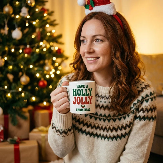 Holly Jolly print — lifestyle