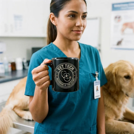 Vet Tech Crest print — lifestyle