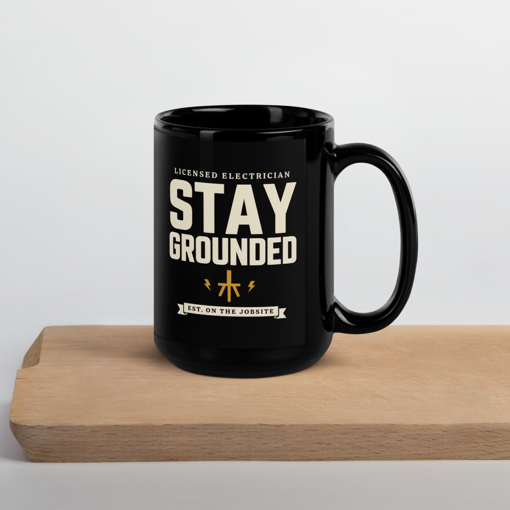 Stay Grounded print — 15 oz, front