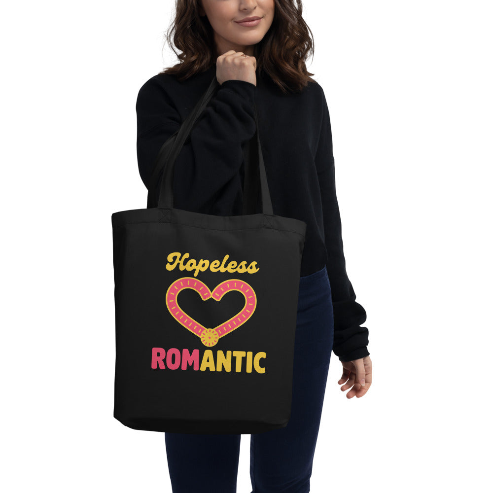 Hopeless ROMantic funny physical therapy tote bag — Black