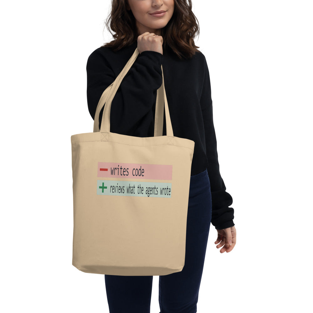 The Diff agentic AI engineer canvas tote bag — Oyster