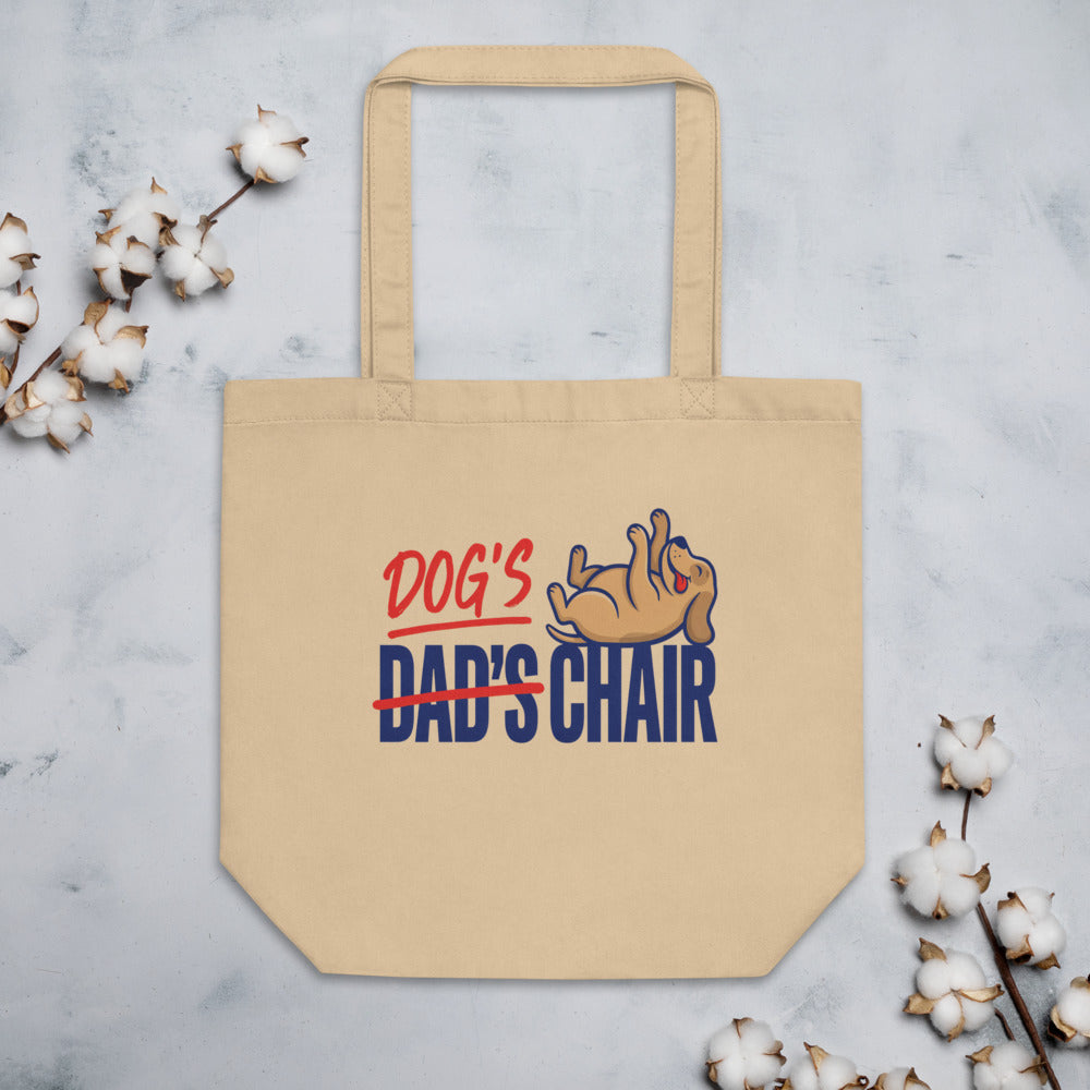 Dog's Chair funny dog dad tote bag — Oyster