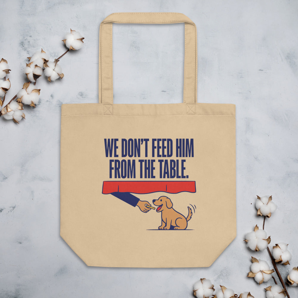 From The Table funny dog dad tote bag — Oyster