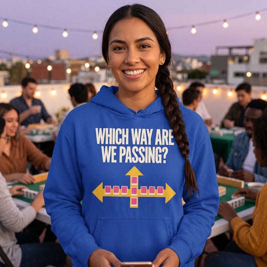 Which Way Are We Passing funny mahjong hoodie — lifestyle