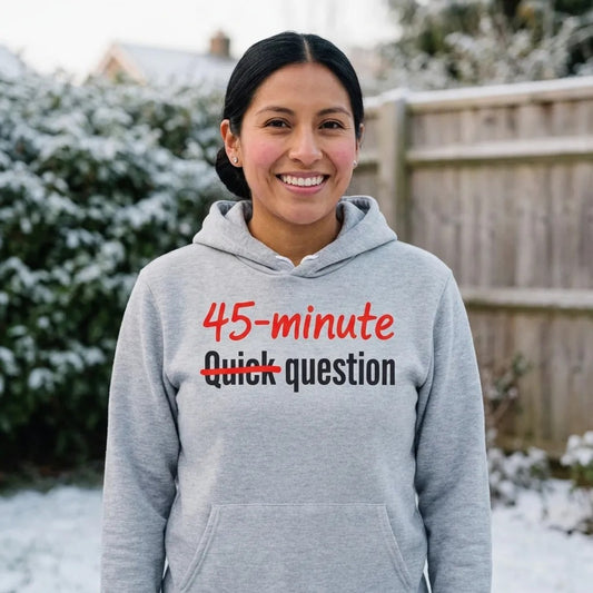 Quick Question funny work from home unisex hoodie — lifestyle