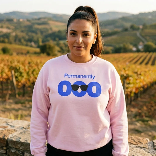 Permanently OOO out of office crewneck sweatshirt — lifestyle