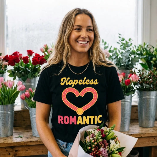 Hopeless ROMantic funny physical therapy tee — lifestyle