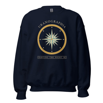 Astronomy Sweatshirt, Stargazing Gift, Amateur Astronomer Crewneck — Uranographia Celestial Chart
