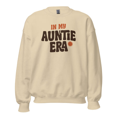 In My Auntie Era Sweatshirt, Cool Aunt Gift, Retro Aunt Crewneck — New Aunt Auntie Era Sweatshirt
