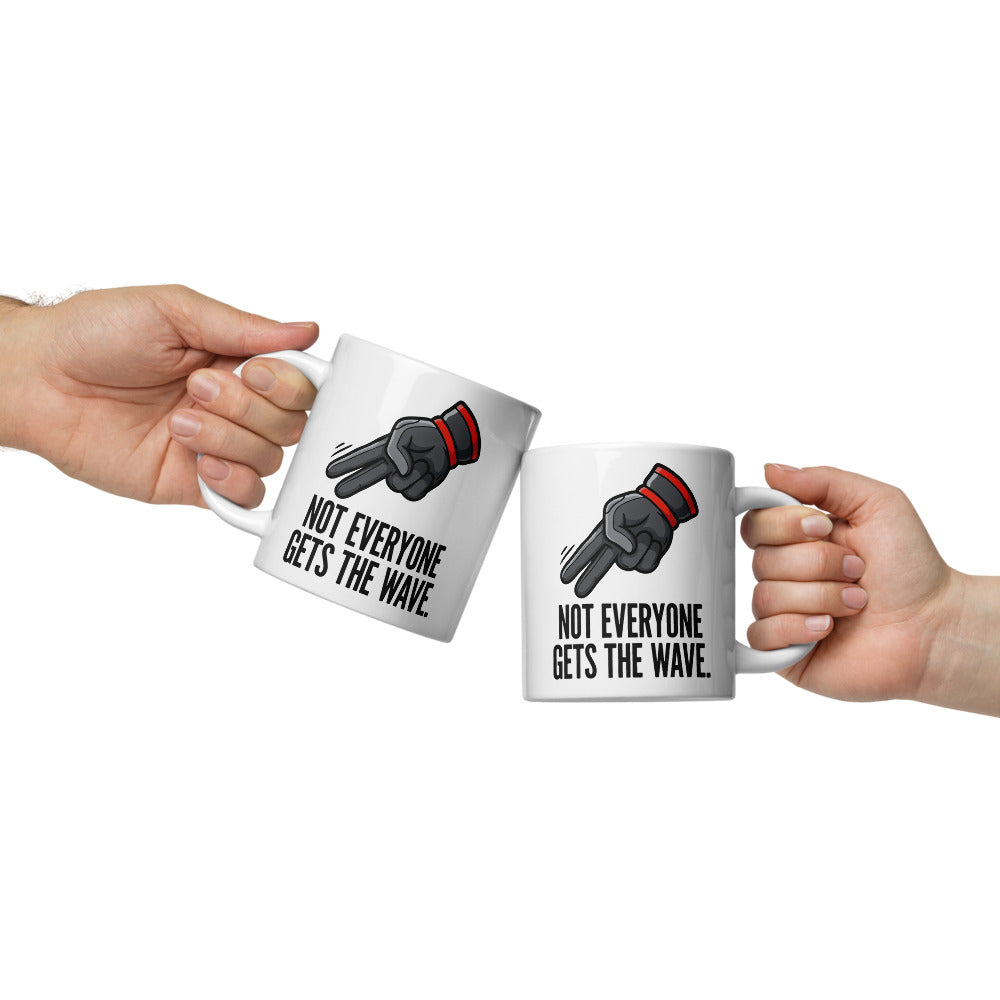 Not Everyone Gets The Wave biker wave motorcycle coffee mug — 20 oz, front