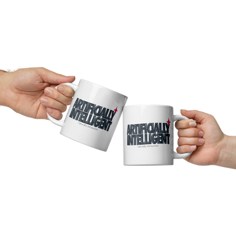 Artificially Intelligent funny AI mug — 20 oz, front
