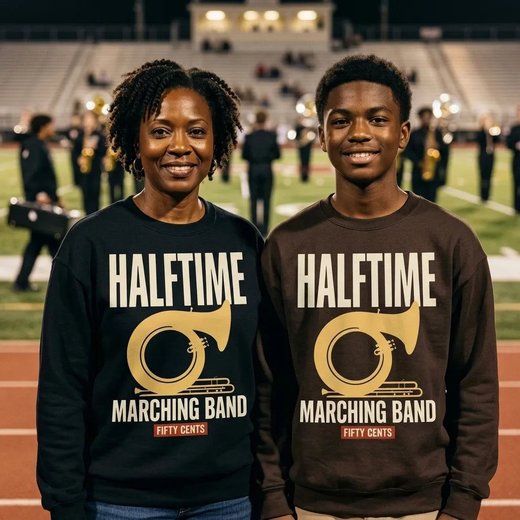 Official Halftime vintage marching band crewneck sweatshirt — lifestyle