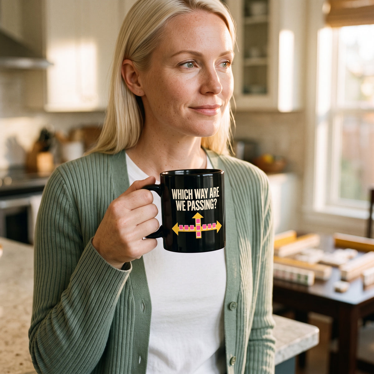 Which Way Are We Passing funny mahjong mug — lifestyle