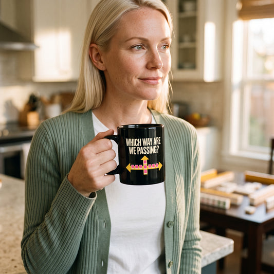 Which Way Are We Passing funny mahjong mug — lifestyle