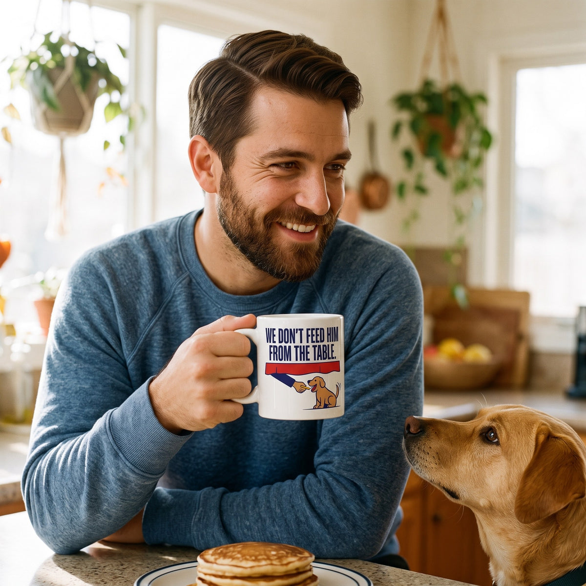 From The Table funny dog dad mug — lifestyle