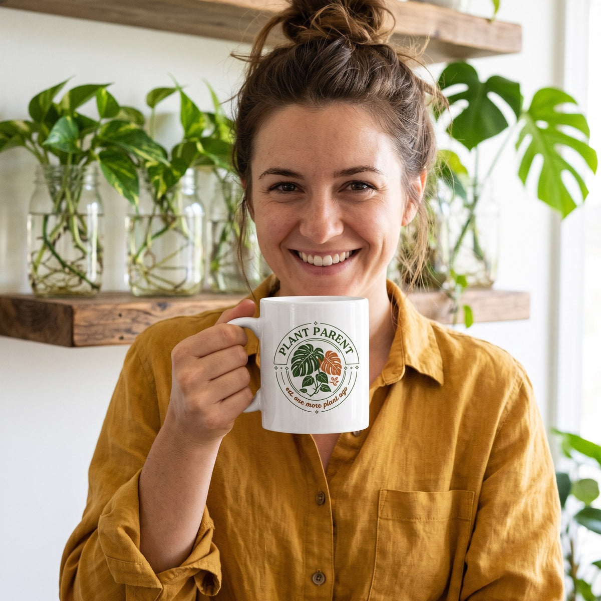 Plant Parent Badge print — lifestyle