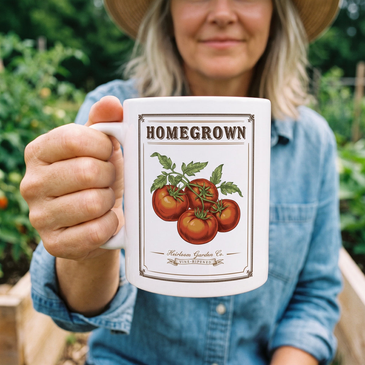 Homegrown Heirloom Seed Packet print — lifestyle