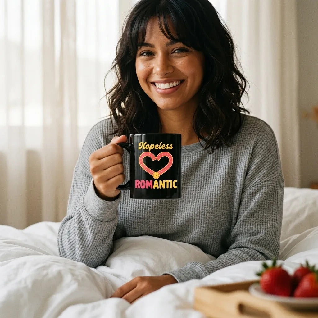 Hopeless ROMantic funny physical therapy mug — lifestyle