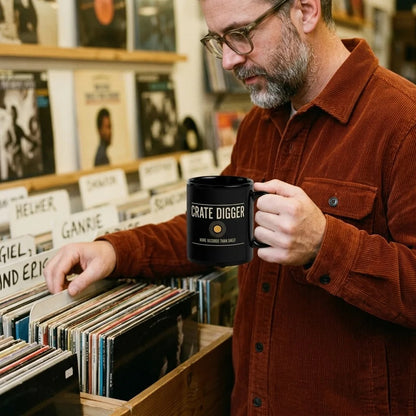 Crate Digger vinyl record print — lifestyle