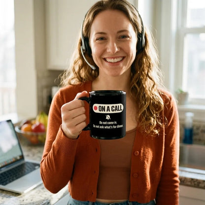 On A Call do not disturb status mug — lifestyle