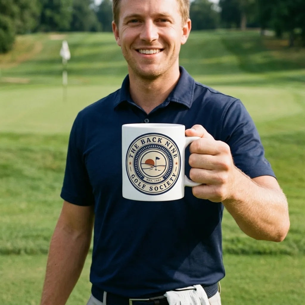 The Back Nine Roundel print — lifestyle