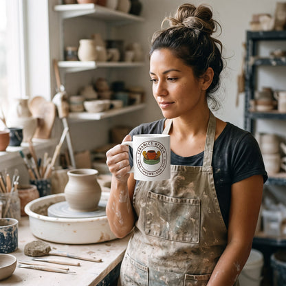 Ceramics Studio Badge print — lifestyle