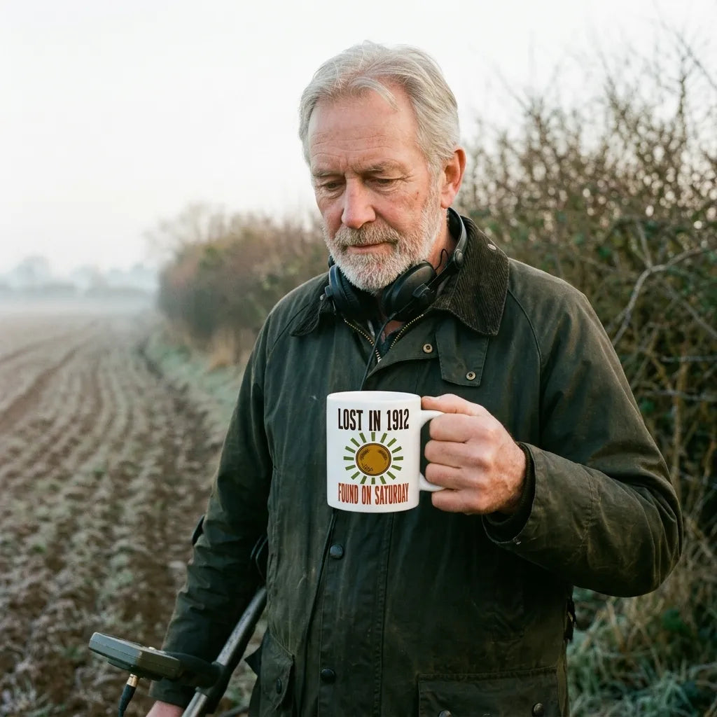 Lost in 1912 Found on Saturday retro metal detecting mug — lifestyle