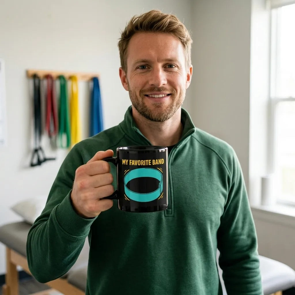 My Favorite Band funny physical therapy mug — lifestyle