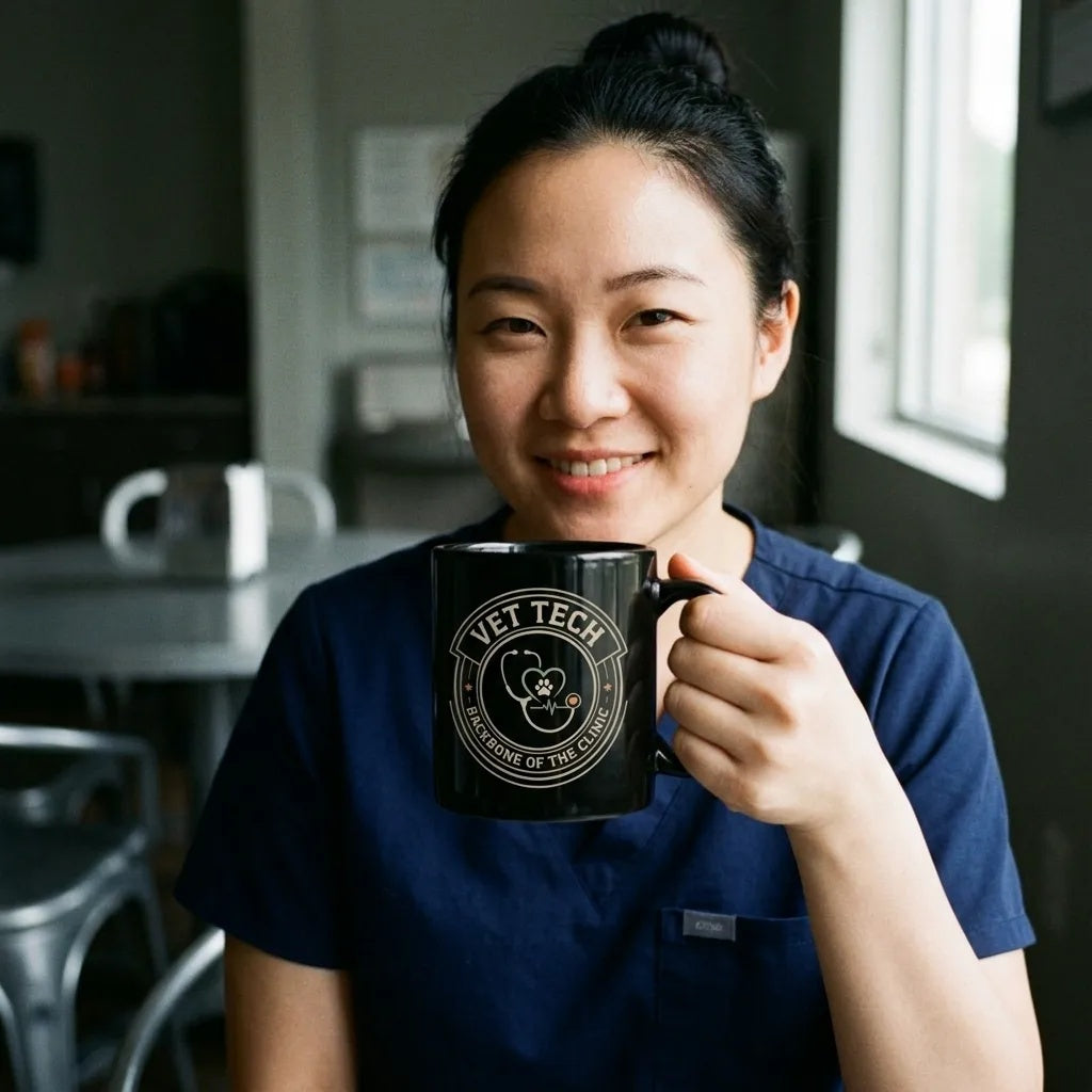Vet Tech Crest print — lifestyle