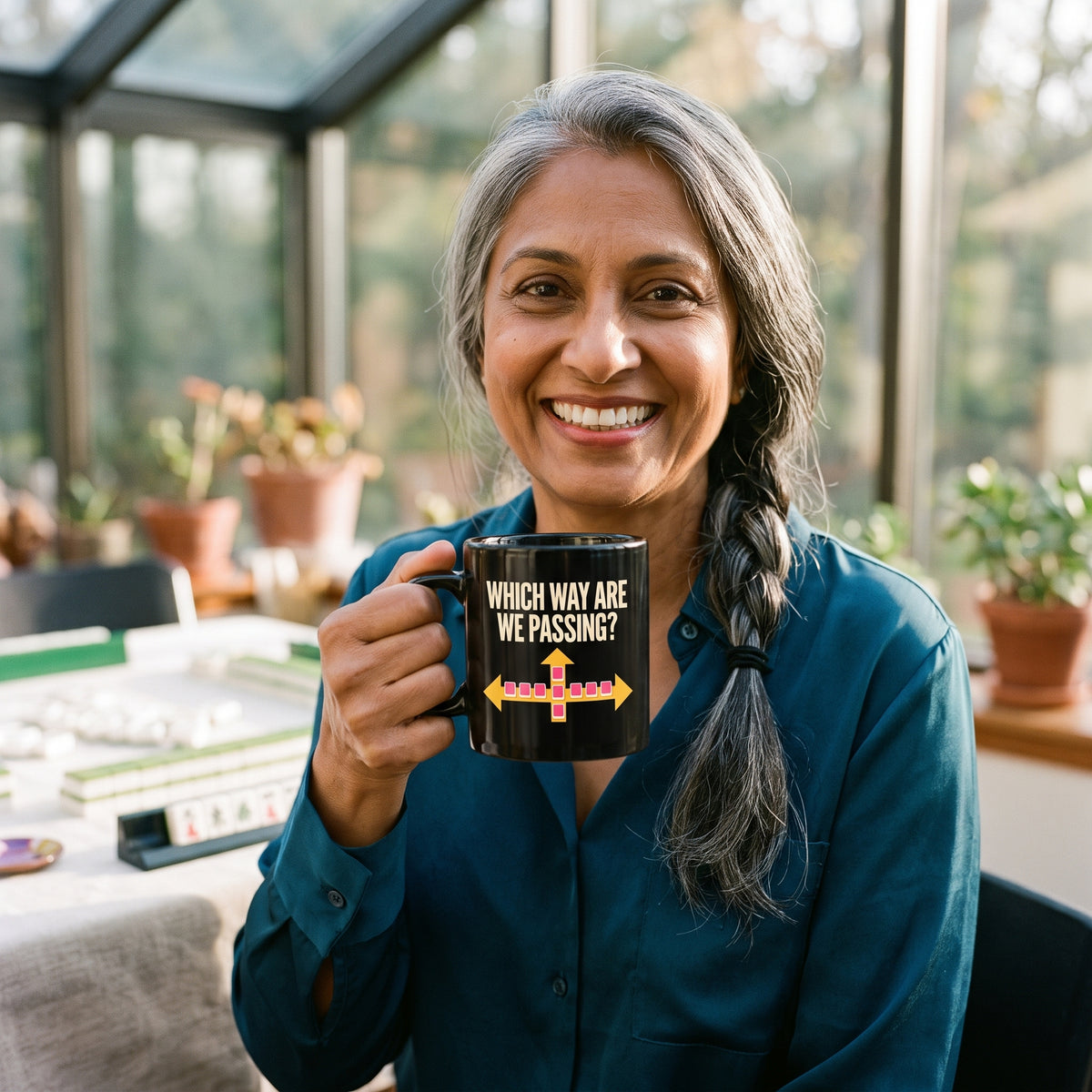 Which Way Are We Passing funny mahjong mug — lifestyle