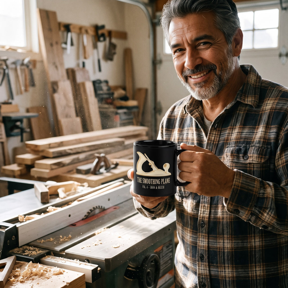 Fig. 4 The Smoothing Plane woodworking print — lifestyle