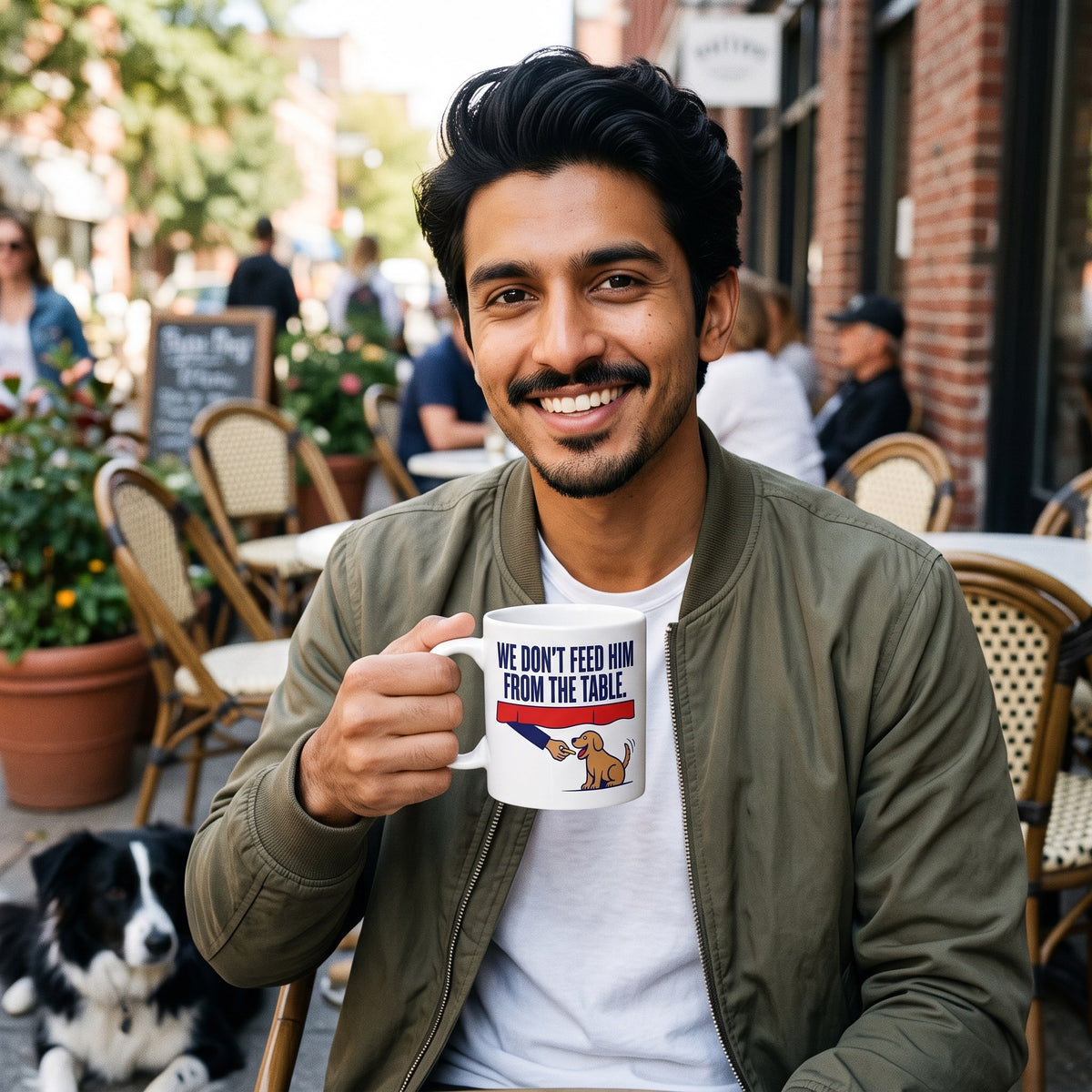 From The Table funny dog dad mug — lifestyle