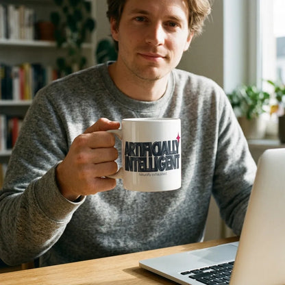 Artificially Intelligent funny AI mug — lifestyle