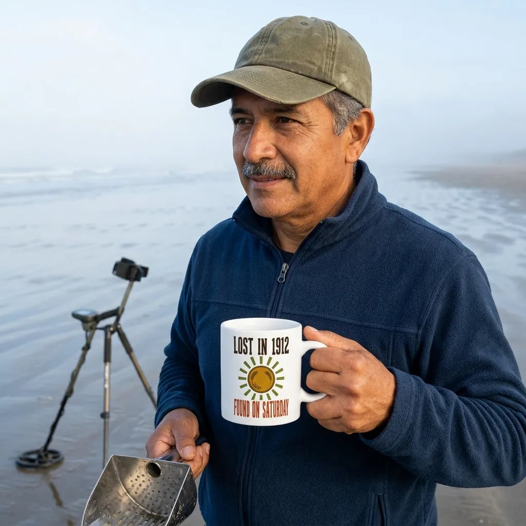 Lost in 1912 Found on Saturday retro metal detecting mug — lifestyle