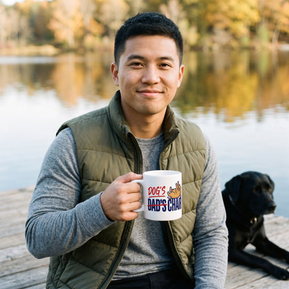 Dog's Chair funny dog dad mug — lifestyle