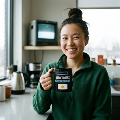 Insert Coin To Continue out of tokens mug — lifestyle