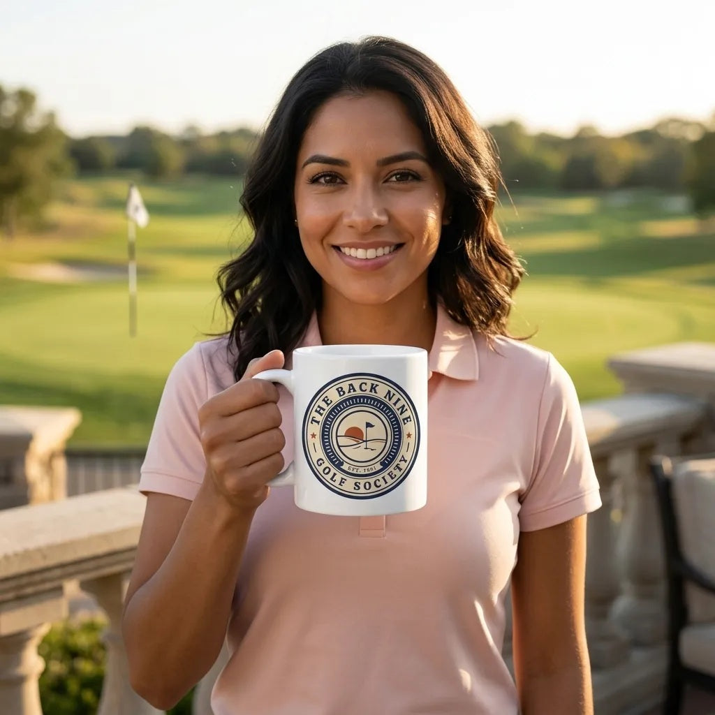 The Back Nine Roundel print — lifestyle