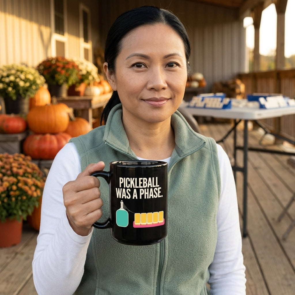 Pickleball Was A Phase funny mahjong mug — lifestyle