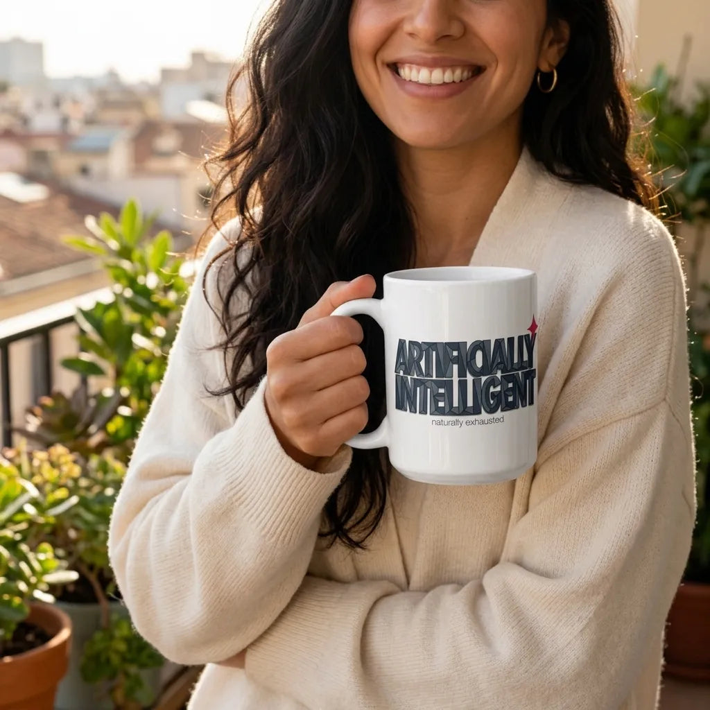 Artificially Intelligent funny AI mug — lifestyle