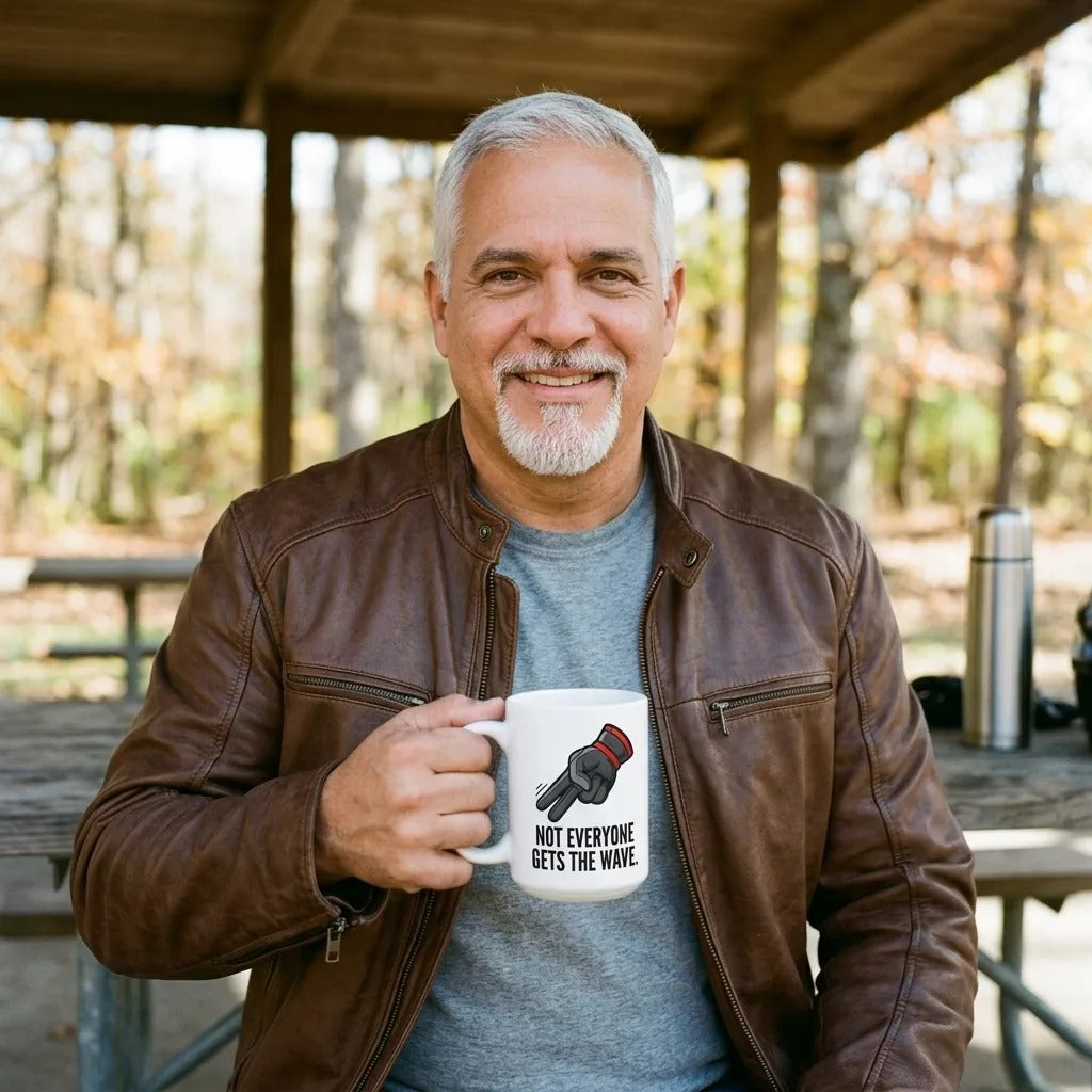 Not Everyone Gets The Wave biker wave motorcycle coffee mug — lifestyle