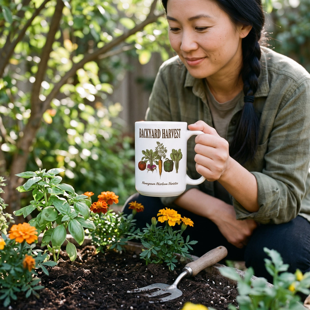 Backyard Harvest Heirloom Varieties print — lifestyle