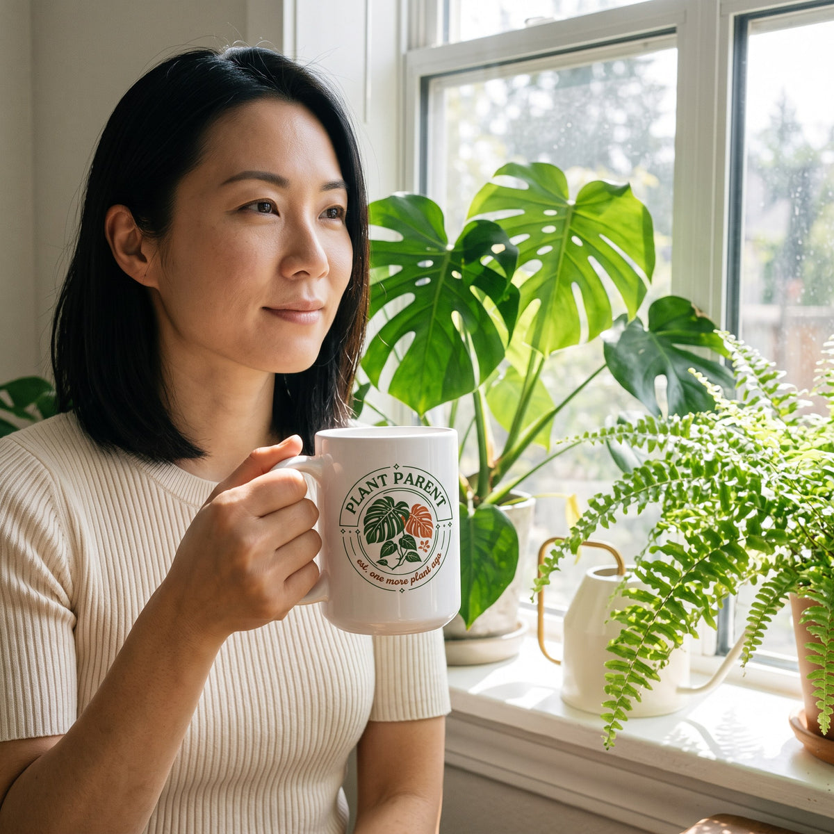 Plant Parent Badge print — lifestyle