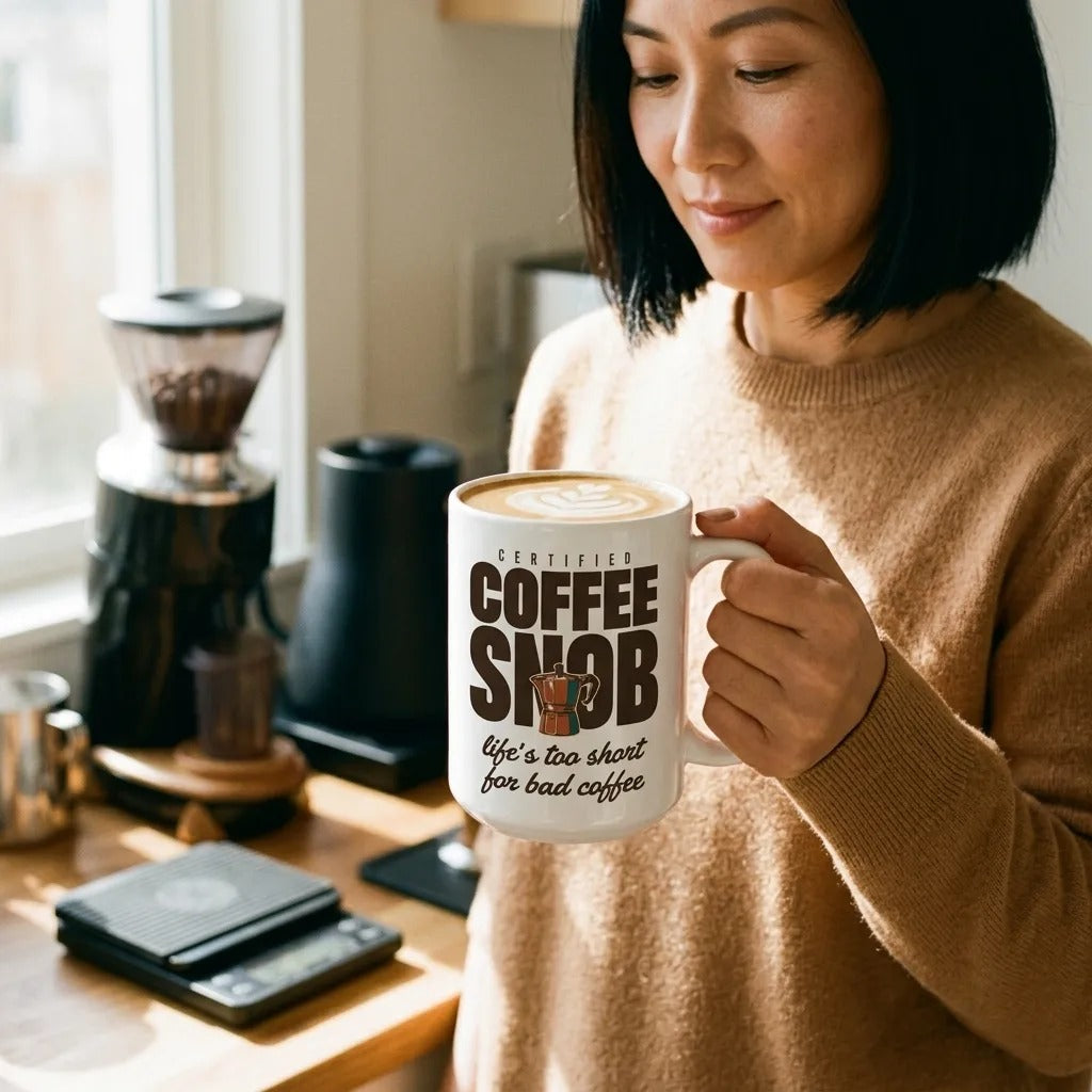 Certified Coffee Snob print — lifestyle