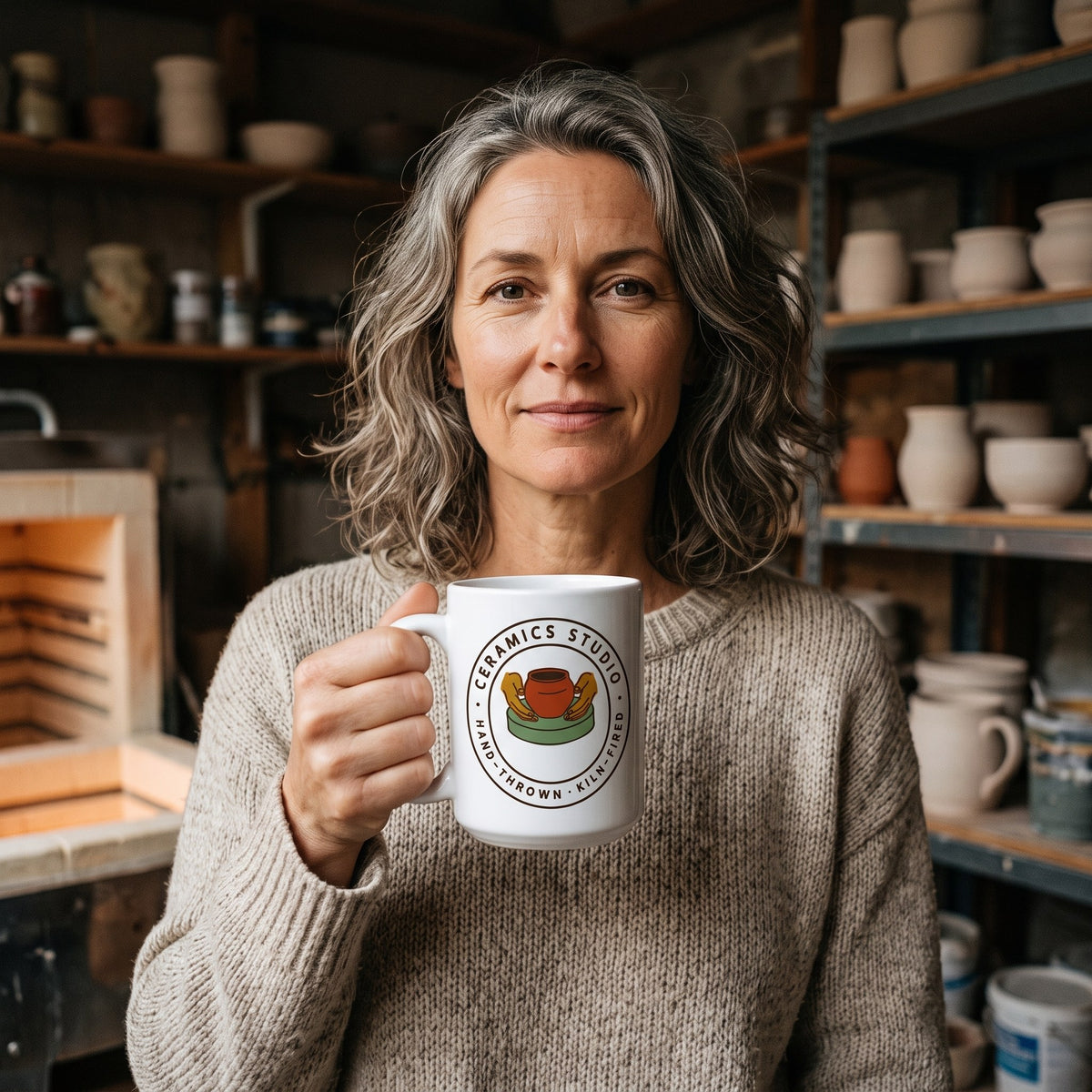 Ceramics Studio Badge print — lifestyle