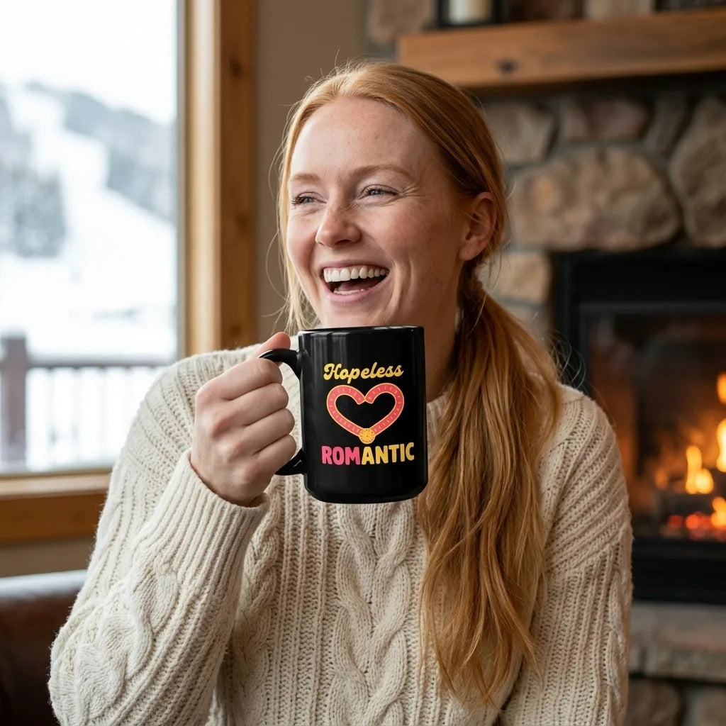 Hopeless ROMantic funny physical therapy mug — lifestyle