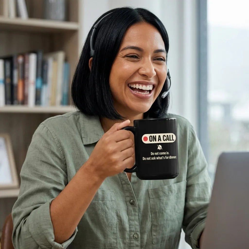 On A Call do not disturb status mug — lifestyle