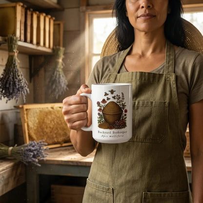 Backyard Beekeeper Field Plate print — lifestyle