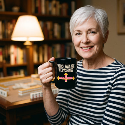 Which Way Are We Passing funny mahjong mug — lifestyle