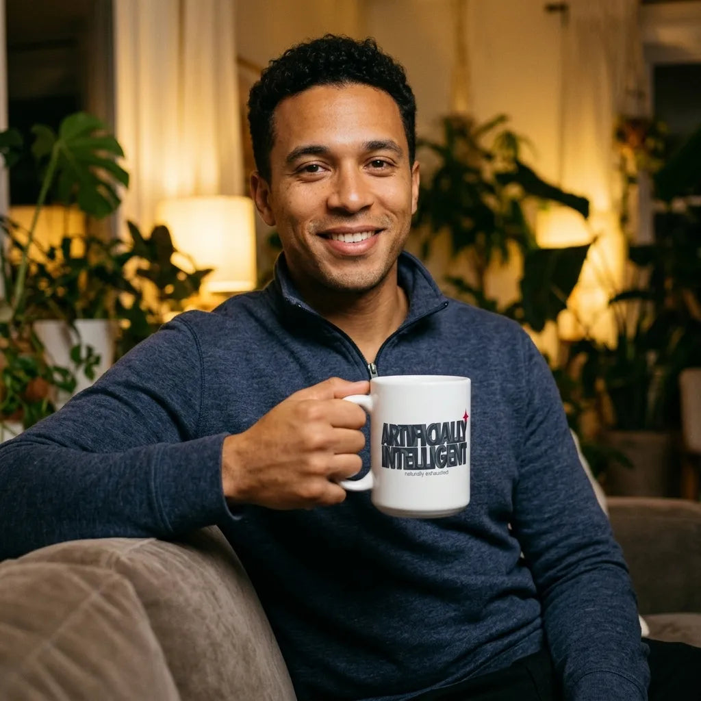 Artificially Intelligent funny AI mug — lifestyle