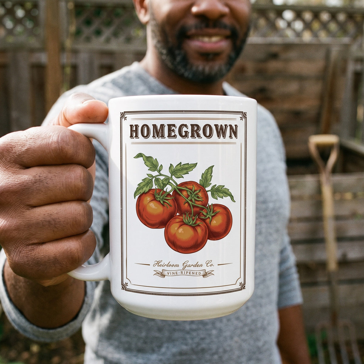 Homegrown Heirloom Seed Packet print — lifestyle